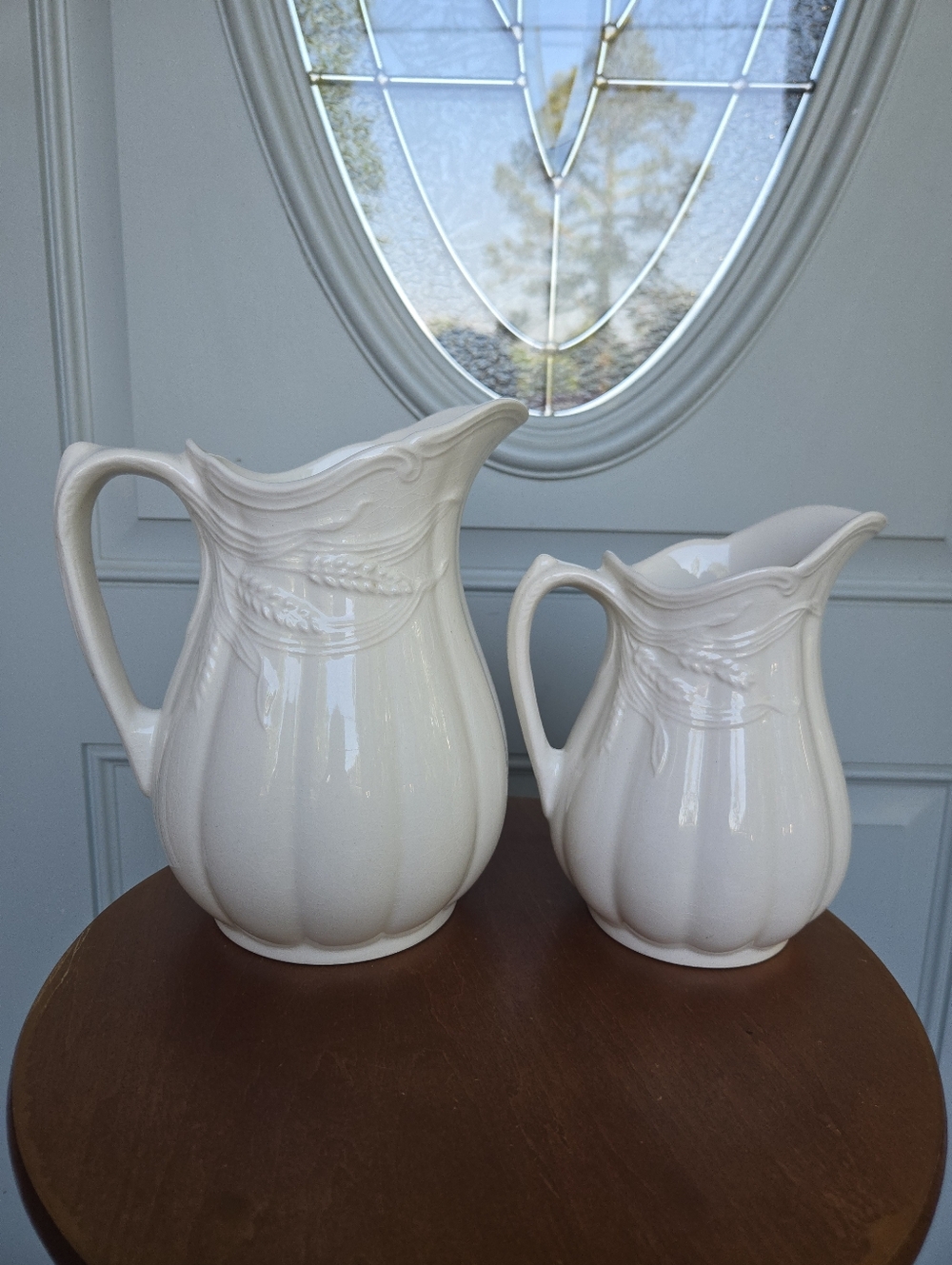 Ironstone Falconware Wheat Pitcher Bundle Of 2